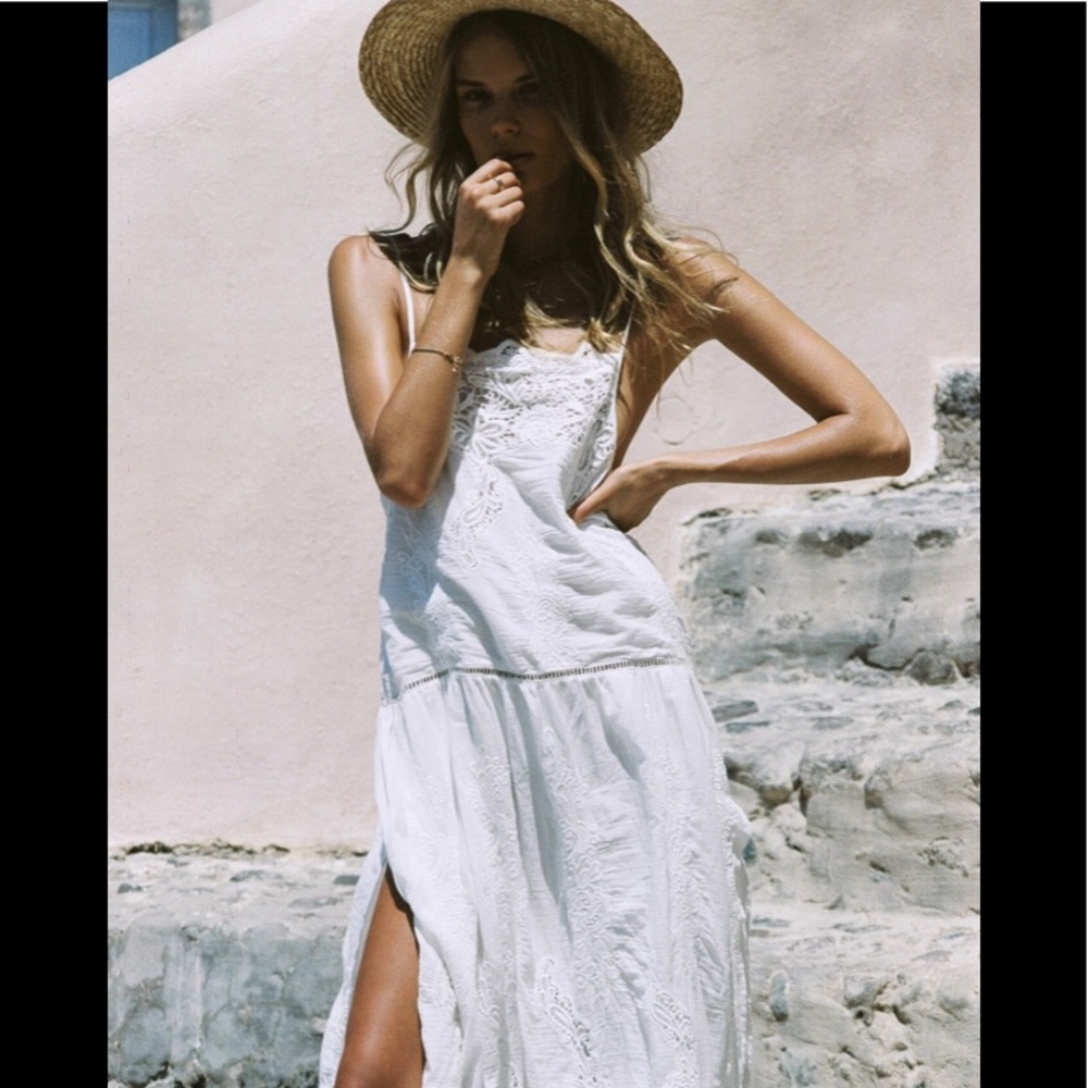 Spell Magnolia White midi Dress medium - Picture 3 of 16